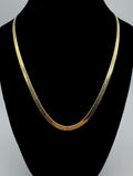 18"gold tone herringbone necklace