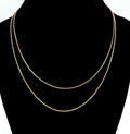 14" gold tone dual strand snake chain