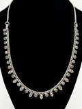 19" silver tone chain necklace